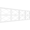 Ekena Millwork Set of Four Panels for 94 1/2"W x 28 1/4"H Kiowa Fretwork Wainscot Wall Paneling WPKP14X01X47KWA - alternate 1